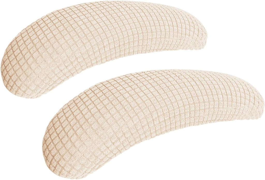 FORCHEER Beige Office Chair Armrest Covers 10-13 inch Long 2 Pieces Stretchable Water Resistant Jacquard Desk Chair Arm Rest Covers for Computer Chair Arm Removable Washable by FORCHEER