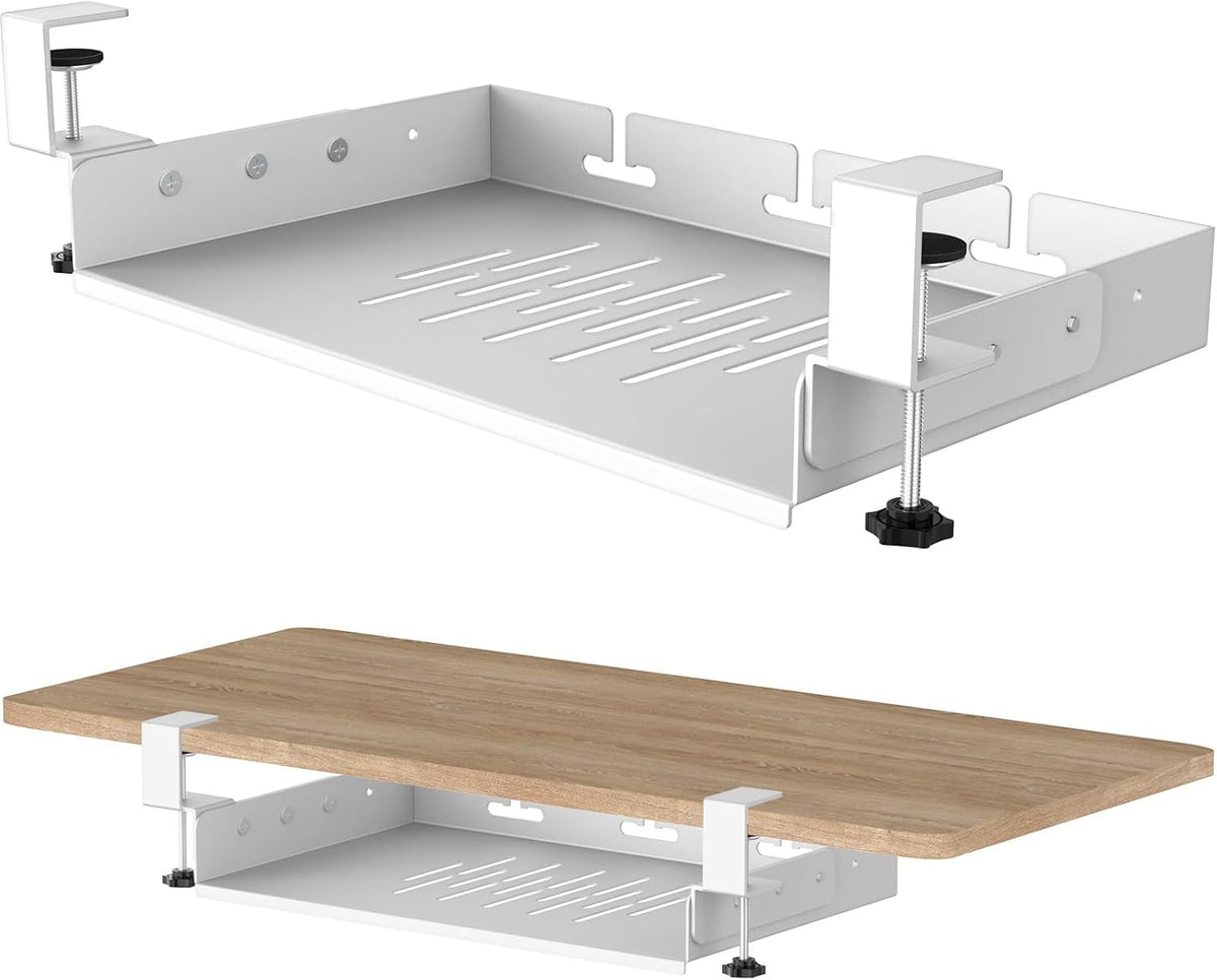 Under Desk Laptop Mount No Drill ,Compatible for MacBook,Mini (White) by appacare