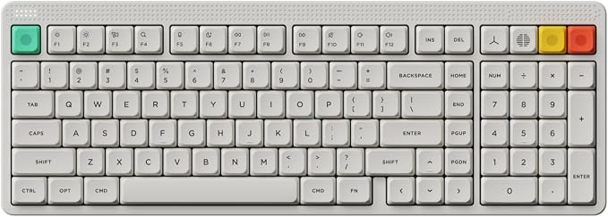 nuphy Node100 Wireless Mechanical Keyboard, Hot Swappable Custom Low Profile Keyboard, 103 Keys Computer Gaming Keyboards, Supports Touch Gestures, PBT Keycaps, RGB Backlit, Bluetooth/2.4GHz/USB-C - Image 8