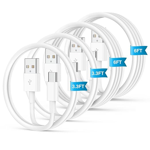 Car Carplay Cable for iPhone 17 16 15 Pro Max Plus,4Pack [2x3.3FT+2x6FT] Apple USB A to USB C Cable for iPhone 17 16 15 Pro Max Car Charger Cord Fast Charging Cable for iPad Pro 13/12.9/11/Air by UCALMA