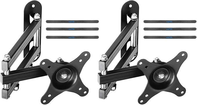 Suptek TV Wall Mount Swivel Tilt Rotation Full Motion Adjustable Articulating for Most 15-32 inch LED, LCD Monitor Wall Mount VESA 75,100, 2 Packs (MA2720-2) by suptek