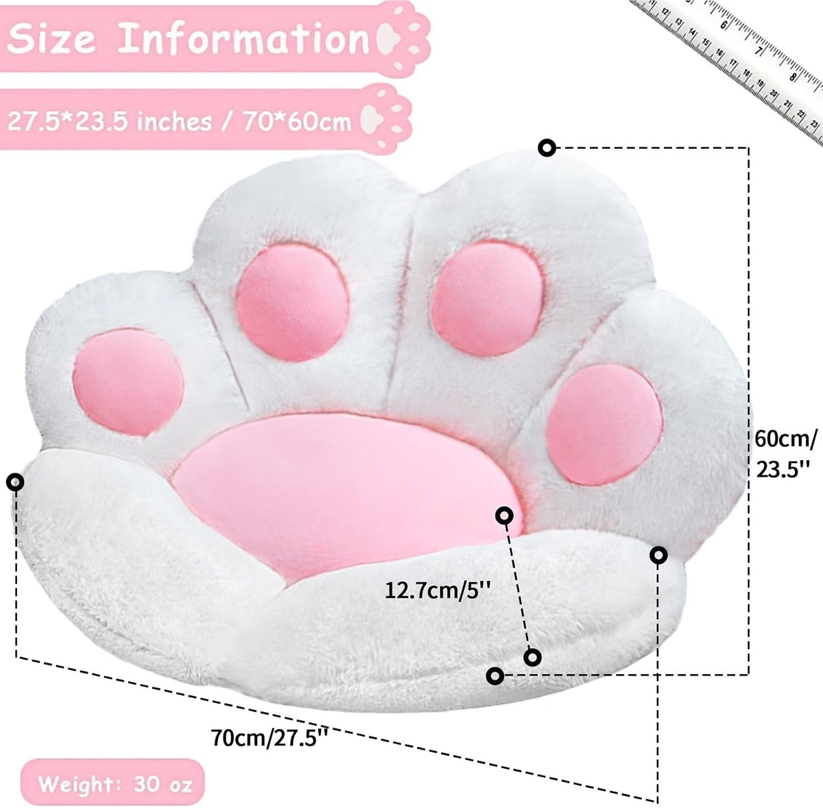 DOBUONO Cat Paw Cushion Chair Comfy Kawaii Plush Seat Cushions - Image 5