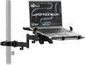 WALI Laptop Pole Mount, Adjustable Laptop Arm Holder Fits 10"-15.6" Laptops, 2-in-1 Full Motion Monitor Mount with Removable Tray, VESA 75x75 or 100x100 mm, Holds up to 15.4lbs(011ARMLPN), Black by WALI