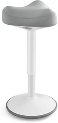 SONGMICS Ergonomic Wobble Stool, Height Adjustable Standing Desk Stool 23.3-33.1 Inches, Swivel Balance Chair with Non-Slip Base, Saddle Seat, for Active Sitting, Office, Home, Dove Gray UOSC008G01 by Unknown