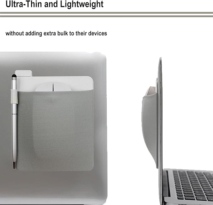 Portable External Hard Drive Carrying Case Sleeve Storage for Laptop, Reusable Adhesive Stick On Holder for Computer Accessories Wireless Mouse/Earphones/USB Cable,Travel Pocket Pouch - Image 5