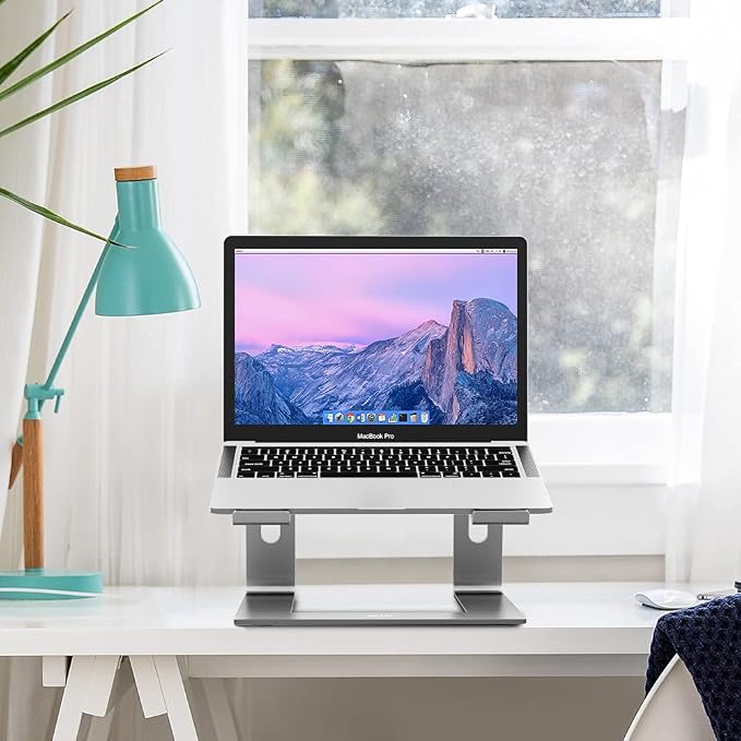 BESIGN LS03 Aluminum Laptop Stand, Ergonomic Detachable Computer Stand, Notebook Holder, Laptop Mount Compatible with Air, Pro, Dell, HP, Lenovo More 10-15.6" Laptops, Gray - Image 8