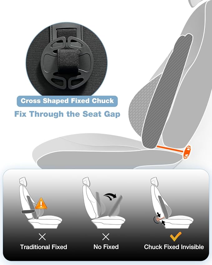 BABUR Lumbar Support Pillow for Car, Back Cushion Support for Driving Seat | Ergonomic 100% Memory Foam, Back Pain Relief, Comfort Lower Back Support for Office Chairs, Car Seat, Wheelchair - Image 9