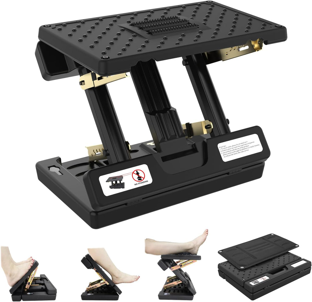 Foot Rest for Under Desk at Work, 4-Adjustable, Detachable Pad, Ergonomic by Vhelyom