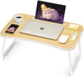 Ruxury Folding Lap Desk Bed Desk Laptop Table Tray, Breakfast Serving Tray, Portable & Lightweight Mini Table for Sofa Couch Floor - Wood by Ruxury