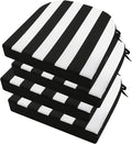 idee-home Outdoor Chair Cushions Set of 4, 17 x 17 Outdoor Seat Cushions | Patio Chair Cushions for Outdoor Furniture Waterproof with Ties, Outdoor Seat Cushion, Patio Chair Pads Dining Chair by idee-home