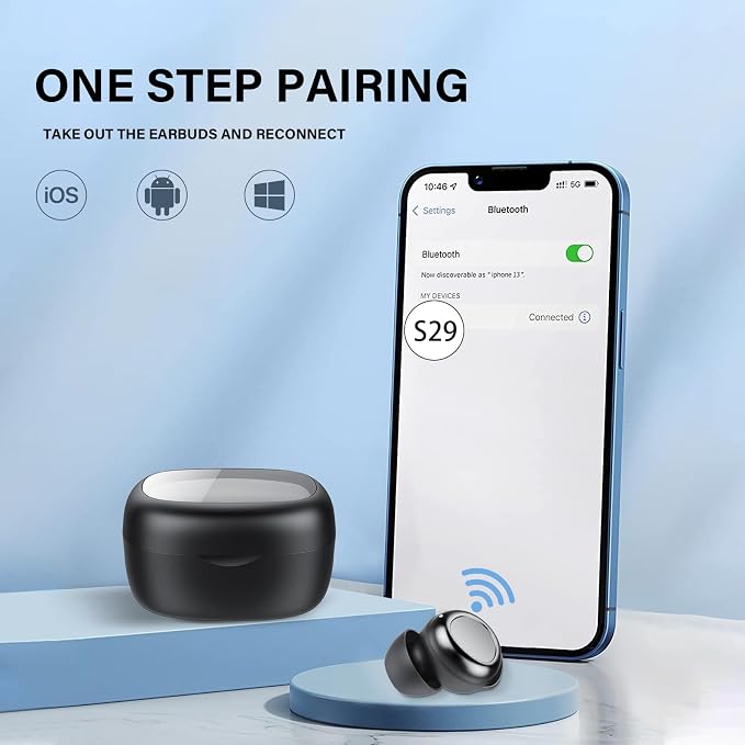 Wireless Earbuds, Hybrid ANC 40dB Noise Cancelling Headphones, 55H Playtime, Bluetooth 5.4, 10mm Drivers with 5 EQ, ENC Dual Mic, IPX7 Waterproof, Transparent Mode, Digital Battery Display iOS/Android - Image 10