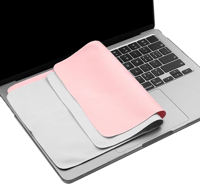 2 Pack Microfiber Liner Cleaning Cloth Screen Keyboard Imprint Protection for MacBook Neo/Pro/AIR 13" 14" (2018-2026), Compatible MacBook Neo 13/MacBook Air 13 M4 M3 M2 M1/MacBook Pro 14 (M5- M1) by MUBUY