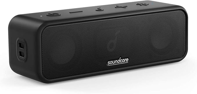 Soundcore Anker 3 Portable Bluetooth Speaker, IPX7 Waterproof, 24H Playtime | PartyCast, BassUp, Custom EQ App, Pure Titanium Diaphragm Drivers- for Home, Shower, Outdoor, and Beach by Unknown
