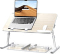 Laptop Desk for Bed, SAIJI Lap Desks Bed Trays for Eating Writing | for Eating Writing, Adjustable Computer Laptop Stand, Foldable Lap Table in Sofa and Couch（20.5x11.8 Teak by SAIJI