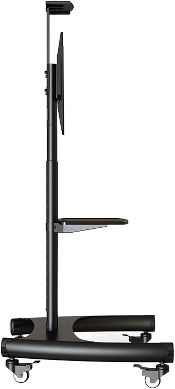 Rocelco VSTC 32"-70" Mobile Flat Screen, Monitor, A/V and TV Cart with A/V Component and Webcam Shelves (R VSTC), Black - Image 3