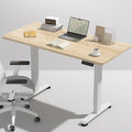 Veken 47.2 Inch Large Electric Standing Desk, Gaming Table, Nature | Height Adjustable Sit Stand Up Computer Tables for Home Office, Study , Writing, Suit students, employees and group work by Veken