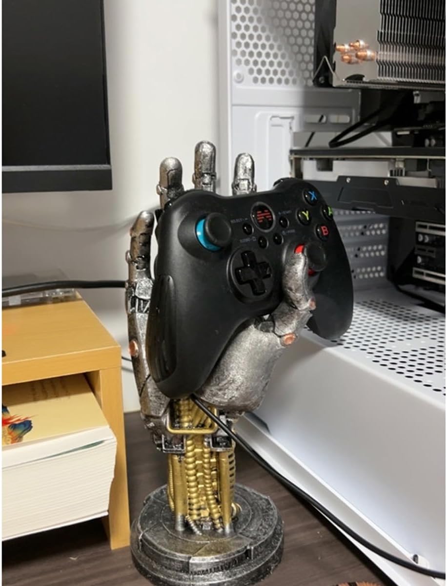 Game Controller Stand Holder for PS4 PS5 Xbox Switch Pro Headset Desk Stand Display Holder Mechanical Hand Gaming Accessories Desk Decor Figure (Iron) - Image 6