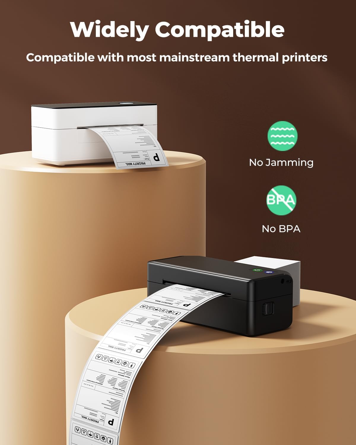 4x6 Thermal Labels, 1000Pcs/2 Stacks, White Shipping Labels - Image 4