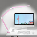 Architect Desk Lamp with Clamp, Led Desk Lamp with Dual Light Bars and Adjustable Swing Arm, Clip-on Stepless Dimming Table Light Computer Lighting for Home Office Sewing Painting Hobby by Micomlan