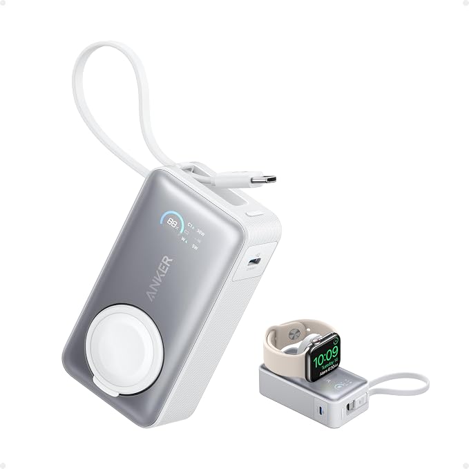 Anker MagGo Power Bank for Apple Watch, 10,000mAh 35W Max Portable Charger | Officially certified, for iPhone 17/16, iPhone 15 series, iPad, AirPods and more by Unknown