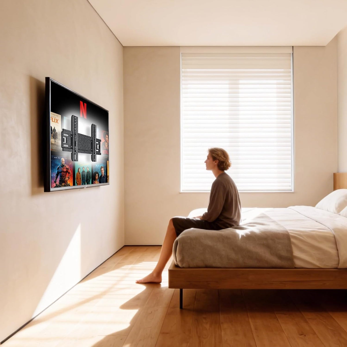 TV Wall Mount Fixed Low Profile for 14-42” LED LCD Flat Screens - Image 9
