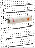 AccEncyc 6 Pack Pegboard Towel Holder Pegboard Hooks for Paper Towels, Kitchen Towels, Stickers, Tapes Great Peg Board Organizer Accessories for Workshop, Garage, Kitchen by AccEncyc