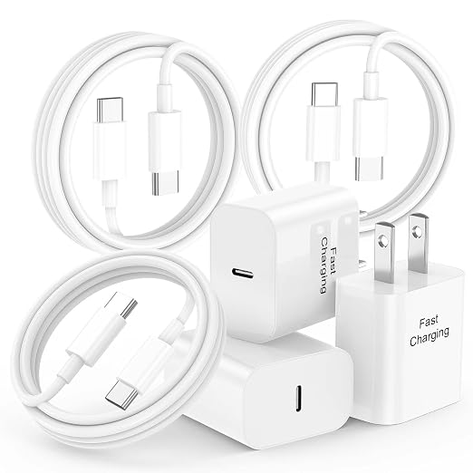 iPhone Charger Fast Charging 20W 3-Pack iPhone 17 Charger & 6FT USB C Cable | iPhone 17 Charger for Home, Office & Travel, USB C Charger Compatible with iPhone 17/16/15,iPad,Galaxy and All Type-C Devices by Oxivane