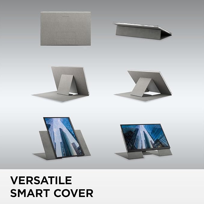 ViewSonic VG1656-2K 16 Inch 1600p Portable Monitor, WQXGA IPS for Improved Workflows and Second Screen Productivity, Built-in Stand, 65W USB-C, mini HDMI, and Smart Cover Inputs - Image 4