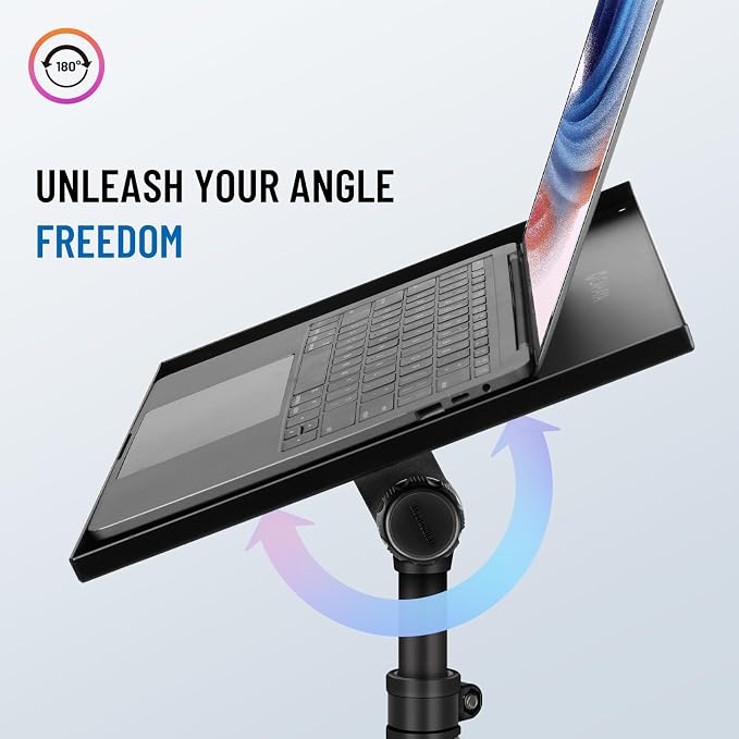 CAHAYA Projector Stand Adjustable Laptop Tripod Stand Portable with Casters | Height 29 to 65in Projector Stand Portable Multifunctional DJ Rack Stand for Outdoor Movies Computer Book DJ Equipment CY0332 - Image 5