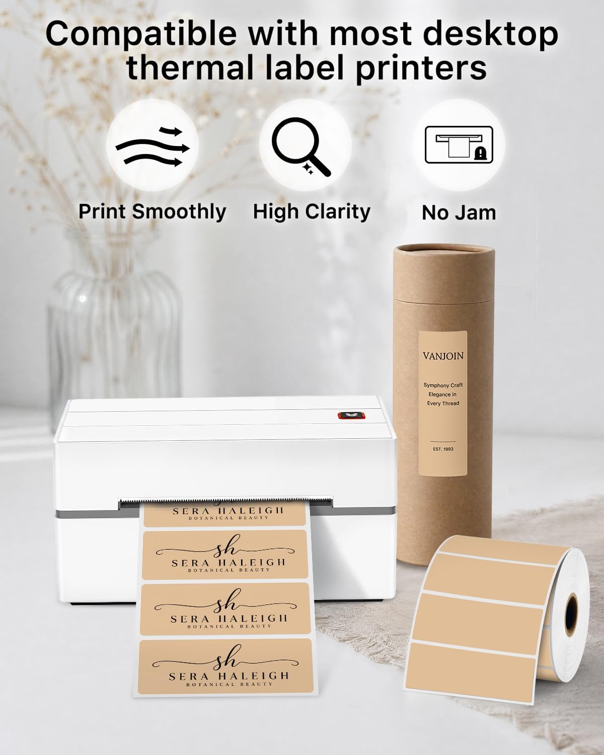 iEager 3x1 Inch Thermal Labels, Brown Durable Thermal Printer Stickers - Image 5
