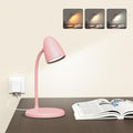 LED Desk Lamp for Home Office,Dimmable Table Lamp 3 Light Colors | Reading Light for Bedside Small Desk Lamp for College Dorm Room,Bedroom Desk Light Pink by RORENSE