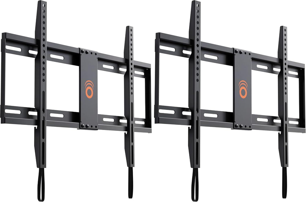 ECHOGEAR SlimView TV Wall Mount for 32" to 80" TVs - 1.25" Low Profile with Pull String Locking System for Cable Access & Included Hardware for DIY Easy Install (Pack of 2) by ECHOGEAR