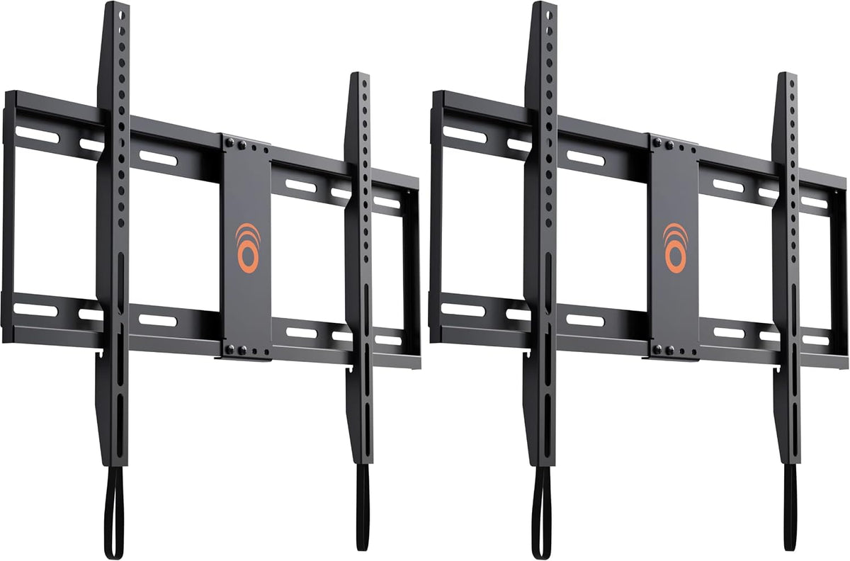 ECHOGEAR SlimView TV Wall Mount for 32" to 80" TVs - 1.25" Low Profile with Pull String Locking System for Cable Access & Included Hardware for DIY Easy Install (Pack of 2) by ECHOGEAR