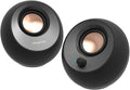 Creative Pebble V3, 2.0 USB-C Desktop Speakers, Bluetooth 5.0, Black | Bluetooth 5.0, USB-C, 2.0 Speaker, Clear Dialog, 8W RMS, USB-A Adapter, Desktop Speakers, Stereo, Black by CreativeLabs