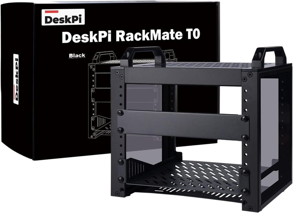 GeeekPi 4U Server Rack, 10 inch Mini Network Rack for Network, Servers, Audio, and Video Equipment, DeskPi RackMate T0 Rackmount, 7.87 inch Depth by GeeekPi