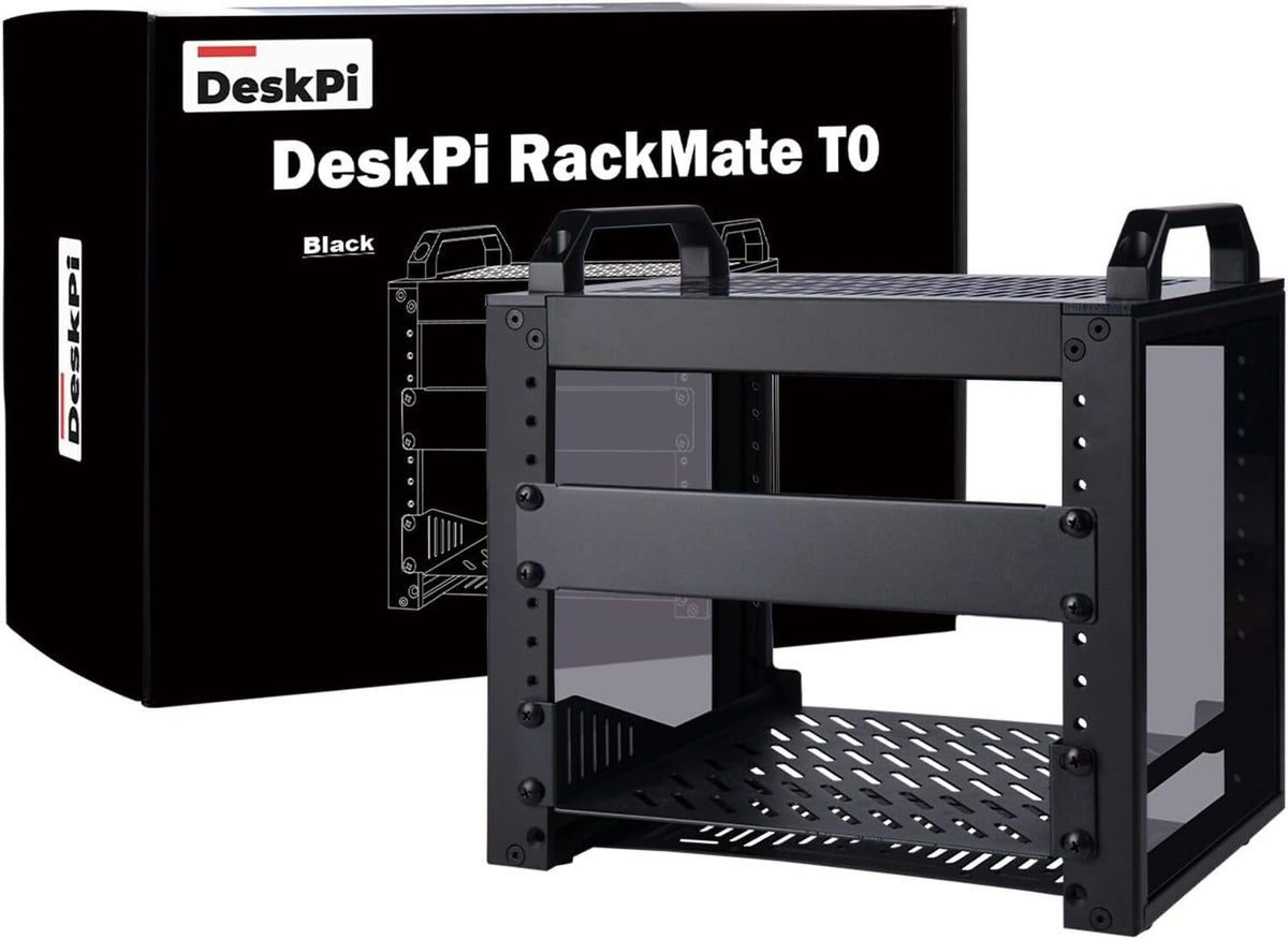 GeeekPi 4U Server Rack, 10 inch Mini Network Rack for Network, Servers, Audio, and Video Equipment, DeskPi RackMate T0 Rackmount, 7.87 inch Depth by GeeekPi