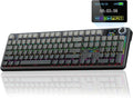 AULA F108 PRO - Wireless Mechanical Keyboard with Screen & Knob,Full Size Keyboard with 8000mAh Battery,Pre-lubed Switches,Side Printed PBT Keycaps,RGB Backlit Hot Swappable Custom Gaming Keyboards by AULA