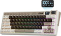 RK ROYAL KLUDGE M70 Wireless Mechanical Keyboard with Display/Macro Keys | Massive 6000mAh Creamy Gaming Keyboard w/Macro Keys/Digital Screen/Knob, Hot Swappable 75% Wireless Keyboard BT/2.4G/USB-C by RKROYALKLUDGE