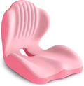 CHANCEE Ergonomic Seat Cushion with L-Shaped Design for Office Chair (Pink) | Memory Foam Orthopedic Cushion with Coccyx Hollow, Lumbar Support & Tailbone Pain Relief for Car, Truck, Gaming Chair by StyleComfortforEveryHome