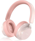 Over Ear Headphones Wireless Bluetooth, Noise Cancelling Headphones Bluetooth with Microphone, Cancelling Wireless Headphones Over Ear, 65h Playtime, Clear Calls, Comfort Fit For Travel (Pink) by TSYUCXH