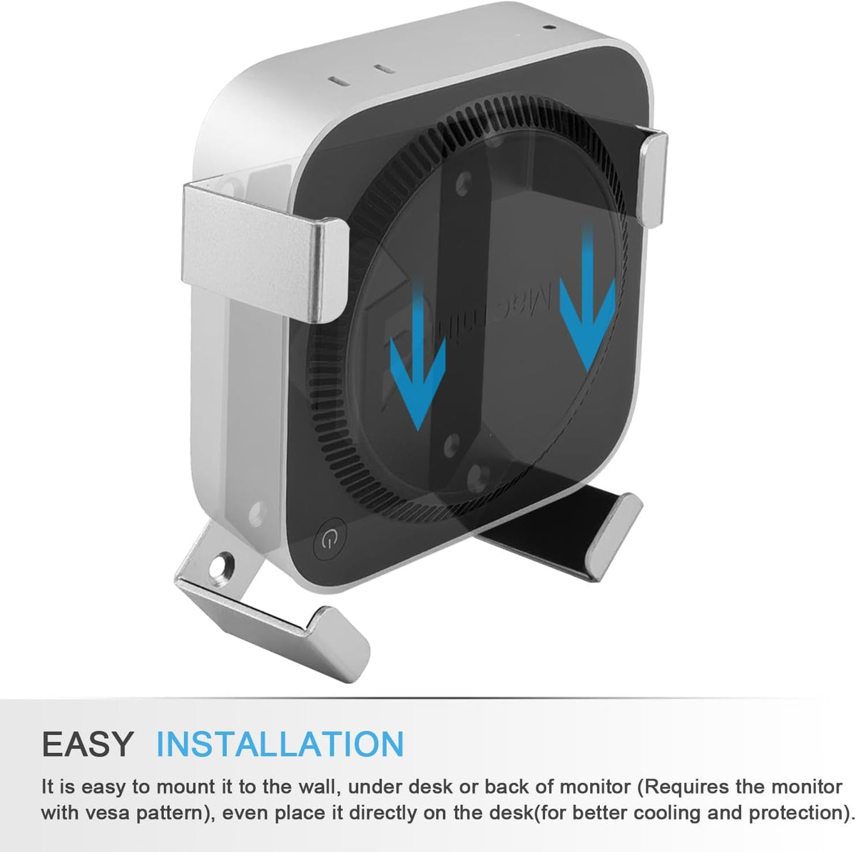 IFCASE Under Desk, VESA, Wall Mount for Mac mini M4/M5 Pro, M6 (Silver) - Image 4