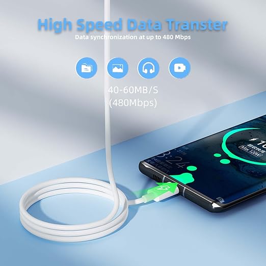 USB A to USB Type C Charging Cord Car Play Cable for iPhone 16E 16 15 Pro Max 15 Plus,Airpods Pro 2nd Generation, iPad 10th Gen, iPad Pro iPad Air 5th/ 4th, Mini 6th,Samsung,LG,TCL Charger Cable - Image 3