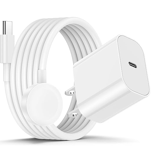 Apple Watch Charger Fast Charging, USB C Magnetic iWatch Fast Charging Cable Cord 6ft and iPhone Type C Wall Charger Block Plug for Apple Watch Series Ultra 2/Ultra/Series 11/10/9/8/7/SE/6/5/4/3/2 by CSXZCOON