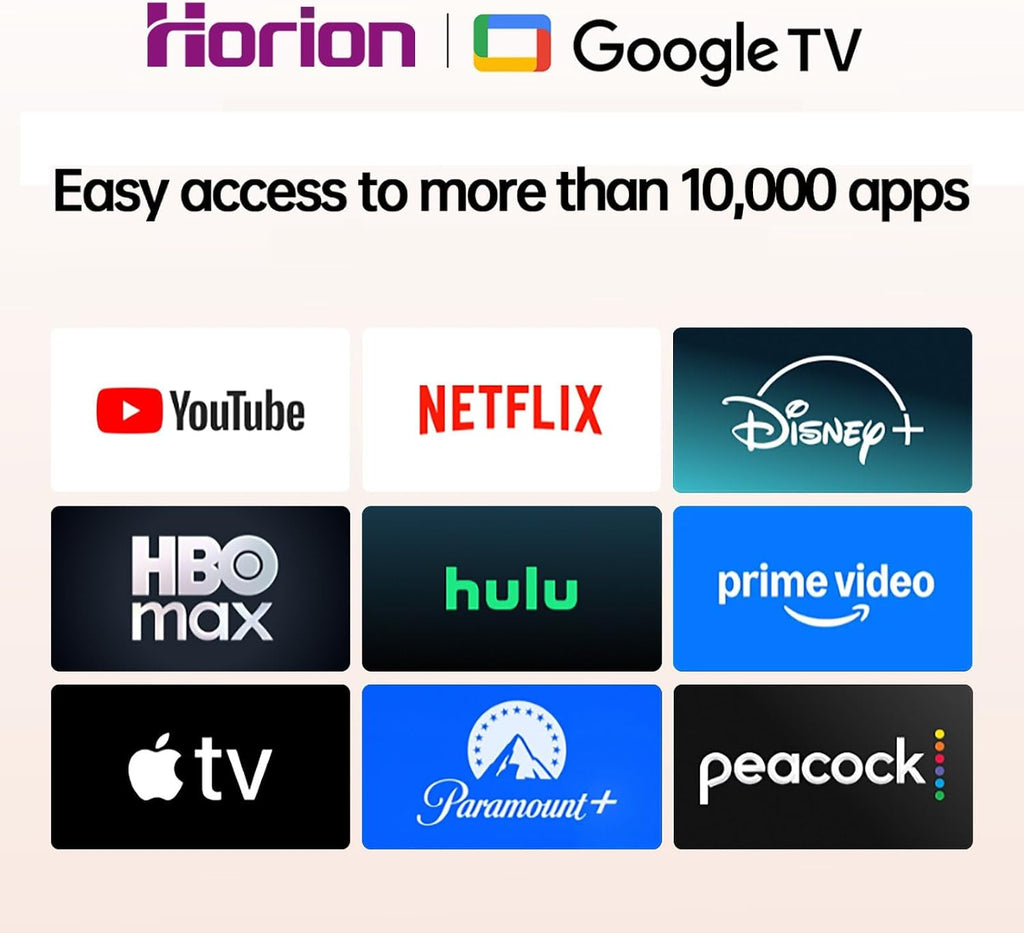 HORION 32" Portable Smart TV , Movable TV, No Battery, Non-Touchscreen - Image 3