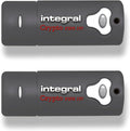 Integral 16GB Crypto-197 2-Pack 256-Bit Hardware Encrypted USB 3.0 Secure Flash Memory Drive - Certified to FIPS 197, Protection & Rugged Double-Layer Waterproof Design XTS-AES by Integral