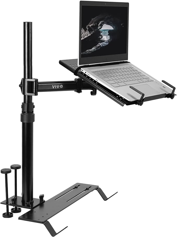 VIVO Single Laptop Car Mount, Fully Adjustable Extension, Notebook Stand for Trucks, Vans, and SUVs, Articulation and Height Adjustment, Black, MOUNT-CAR01 by Unknown