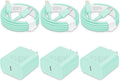20W Fast Charger for iPhone 14/13/12 [3-Pack, MFi Certified] | USB-C PD power adapter with 10Ft cable, compatible with iPhone 14/13/12/11/Pro Max/Pro/Plus/Mini, iPad & more - Green by CXX