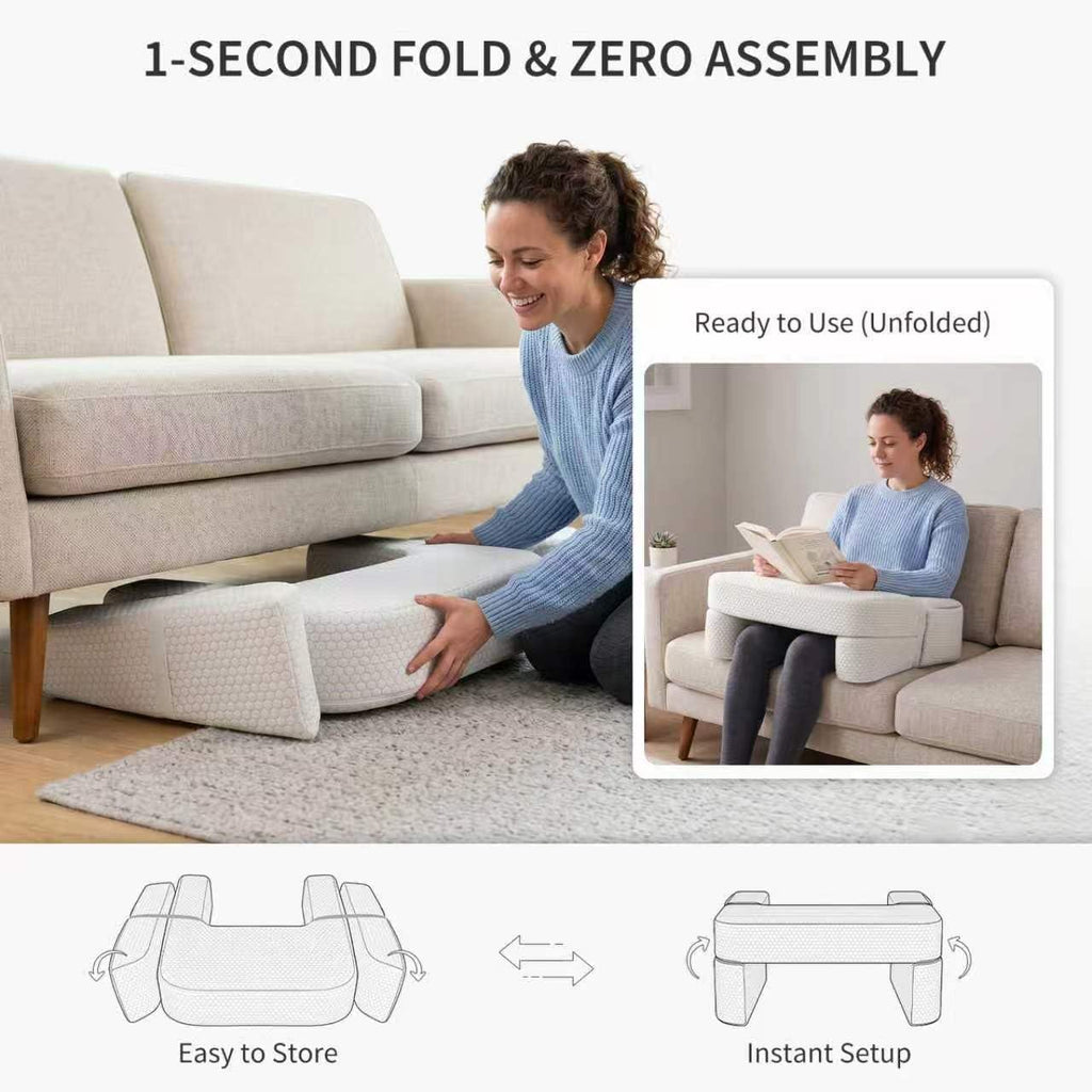 Foldable Lap Desk Pillow - Armrest, Laptop Cushion for Couch & Bed - Image 7