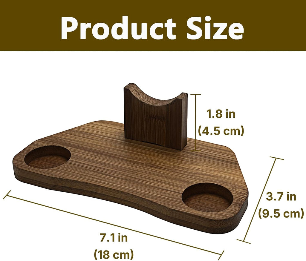 Bamboo Controller Holder Stand Compatible with PS4, PS5, Xbox Series X/S, Switch Pro, 8BitDo Pro 2, Universal Desk Game Accessories (Dark Brown) - Image 2