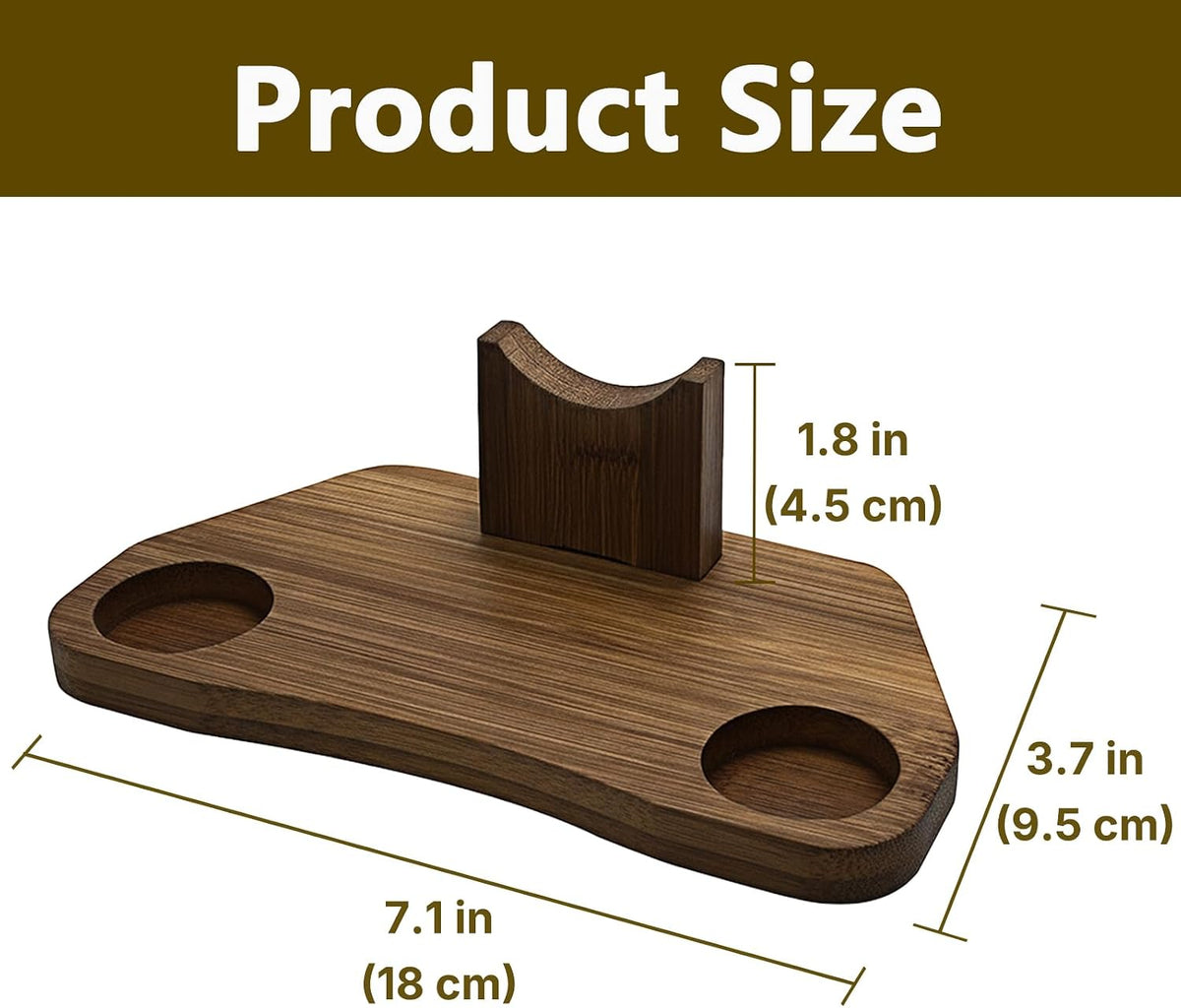 Bamboo Controller Holder Stand Compatible with PS4, PS5, Xbox Series X/S, Switch Pro, 8BitDo Pro 2, Universal Desk Game Accessories (Dark Brown) - Image 2